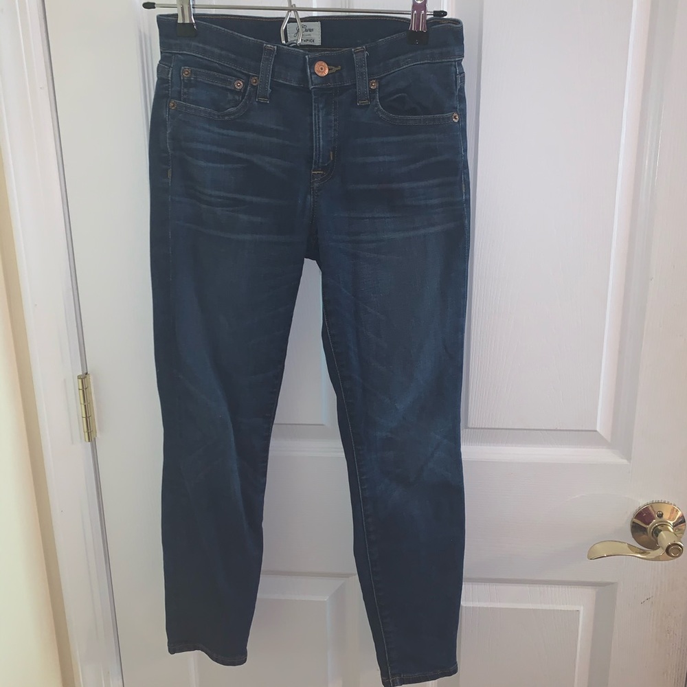 j Crew Dark Wash Toothpick Skinny Jeans size 25P
